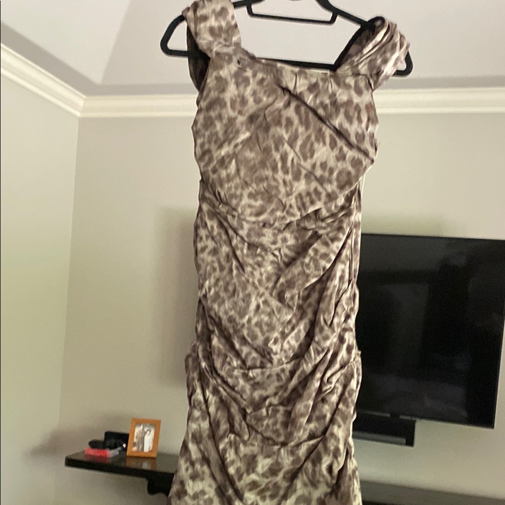 Nicole Miller Leopard Print Sleeveless Dress - Picture 10 of 10